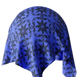 Patterned blue farbic