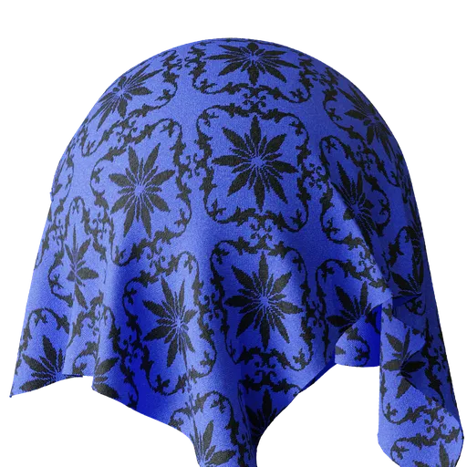 Patterned blue farbic