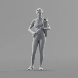 Lowpoly Fitness Girl