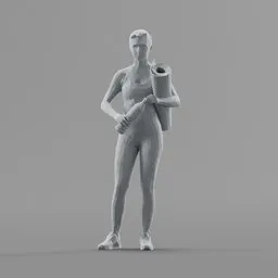 Lowpoly Fitness Girl