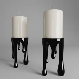 Drippy Candle Holder Black