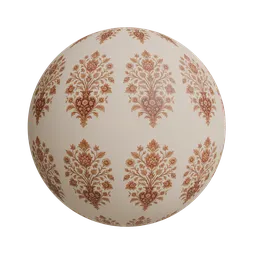Mughal style Flooral wallpaper