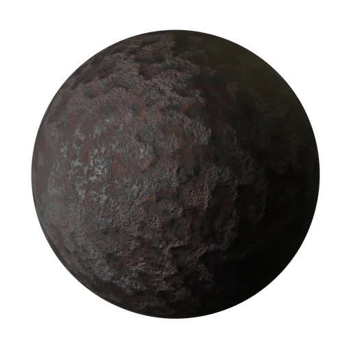 High-quality PBR rusty metal texture for 3D Blender projects, ideal for aged metallic surfaces.