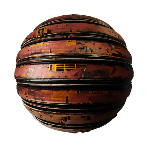 Highly detailed PBR rusty metal texture for 3D materials, featuring realistic weathering and tiling effect.