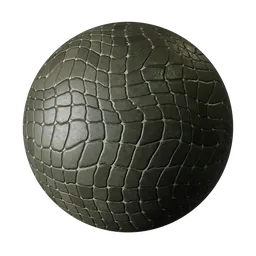 Olive Green Reptile Leather