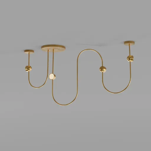 Contemporary Dia Sinuous LED Chandelier