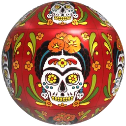 Red Skull Ceramic Tile
