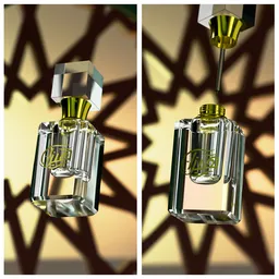Attar crystal bottle opening shot