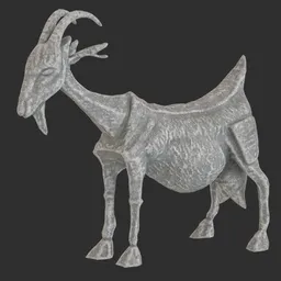 Ancient Goat stone statue