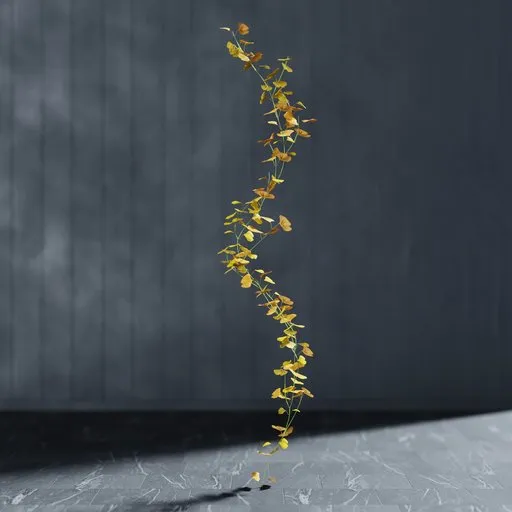 Artificial garland Ginkgo yellow