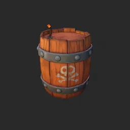 Stylized Pirate Explosive Barrel
