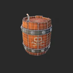 Stylized Pirate Explosive Barrel