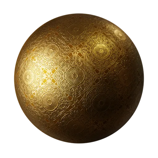 Ornate Mandala Engraved Brass
