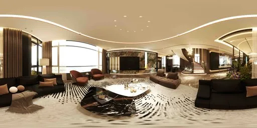 Luxury Dark Marble Living Hall