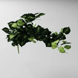 "Artificial Tendril Taro Araceae 3D model for Blender 3D - nature indoor category. Inspired by real-world products, with lush foliage and surrealistic aesthetics. Geometry nodes created using Bagapia addon for Blender 3D."
