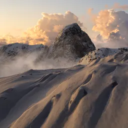 Snow Mountain & Background Sky