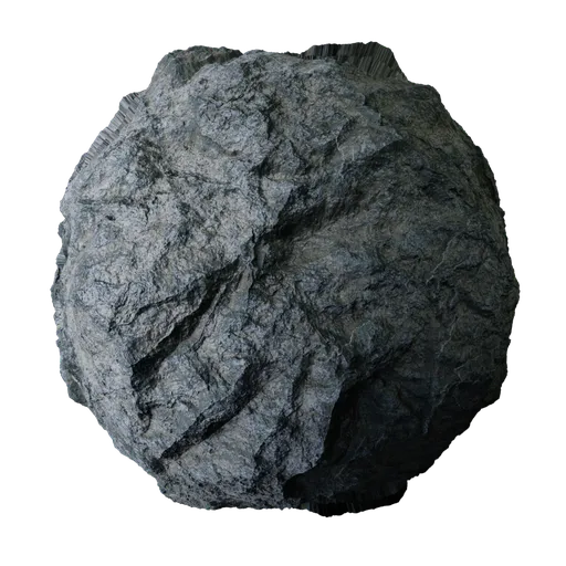 High-quality grey rock PBR texture for 3D modeling in Blender, suitable for realistic landscape and environment creation.