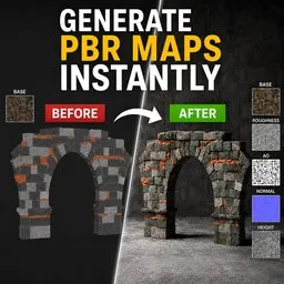 Texture Maps Generator  - PBR Maps from One Image