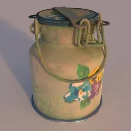 Painted Cream Can
