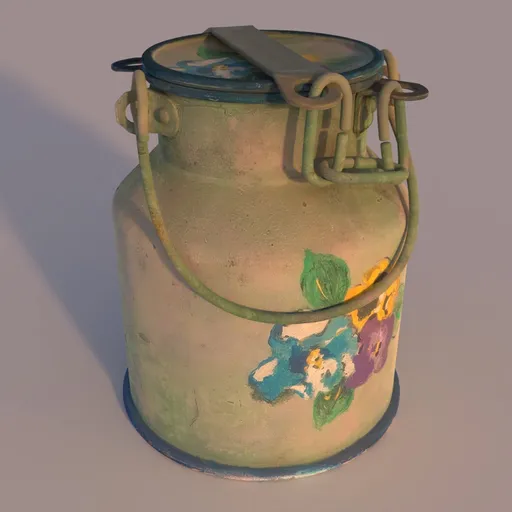 Painted Cream Can