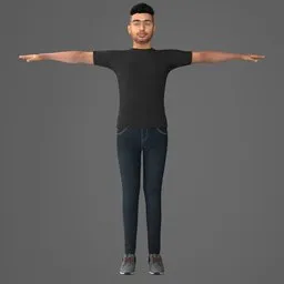 Young Indian Man Rigged