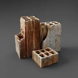 Hollow Clay Bricks Set