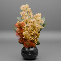 Yellow Orchid Flower Arrangement
