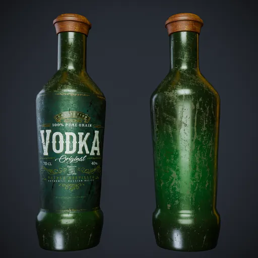 Vintage  Vodka Bottle