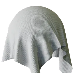 White Pleated Fabric