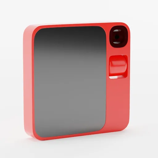 Detailed 3D render of a playful, compact gadget with rounded edges and a modern design, suitable for Blender 3D projects.