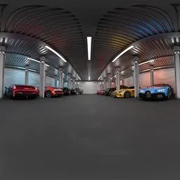 Luxury Car Garage HDRI Scene