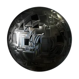 High-resolution PBR tech metal texture for 3D rendering in Blender and similar software.