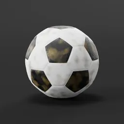 Realistic textured 3D soccer ball model, ideal for Blender projects and digital sports simulations.