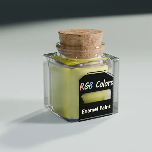 Square Paint Jar