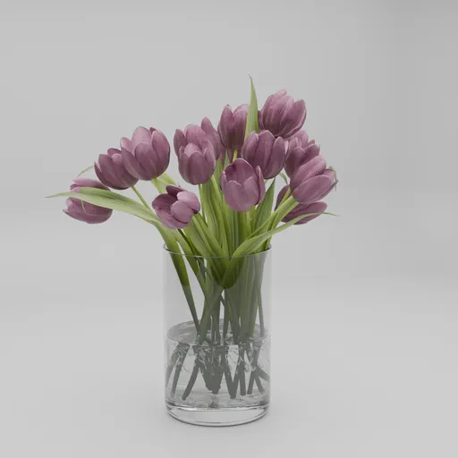 Tulip Bouquet in Glass Vase