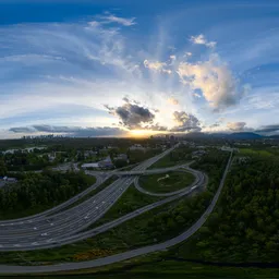 Cloudy Sunset Sky Cityscape
