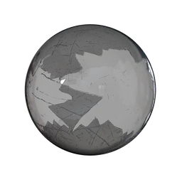 Realistic shattered glass texture for PBR rendering, ideal for 3D modeling damaged structures.