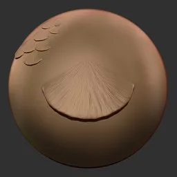 ER_Fish Scale 01 3D sculpting brush effect, detail enhancing scales pattern for Blender artists.