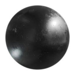 Black painted metal