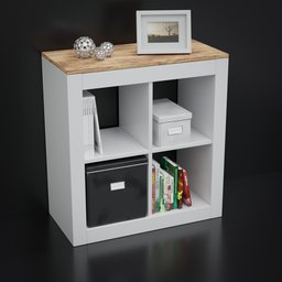 IKEA style shelf with decoration set