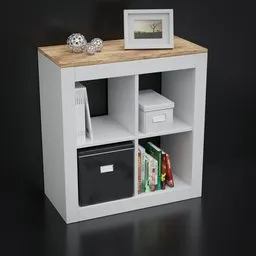 IKEA style shelf with decoration set