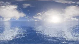 Bright ocean sunlight reflection