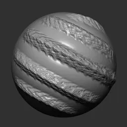 3D sculpting brush for detailed creature design in Blender, creating realistic skin textures and scars.