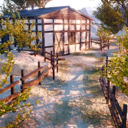 Desert Cabin Among Dry Hills