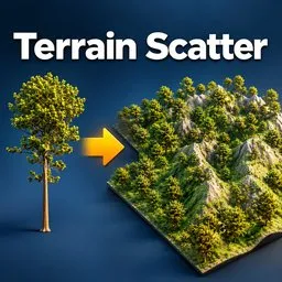 Terrain Scatter - Scatter Trees and Rocks on Any Terrain with Density Painting