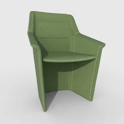 Office Armchair Green Fabric