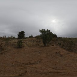 Dynamic range desert landscape under overcast sky for 3D scene lighting.