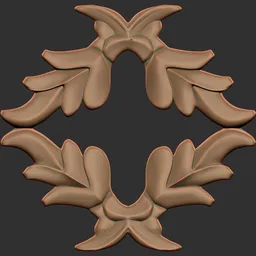 3D ER_Ornament Brush sculpting intricate armor patterns on model surfaces for Blender.