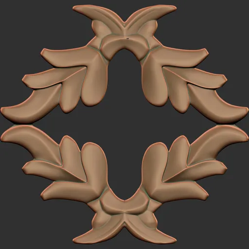 3D ER_Ornament Brush sculpting intricate armor patterns on model surfaces for Blender.
