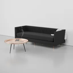 Chelsea Loveseat in Milo Onyx